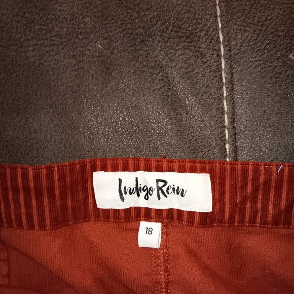INDIGO REIN PLUS SIZE 18 WOMEN'S CORDUROY PANTS - Picture 1 of 4